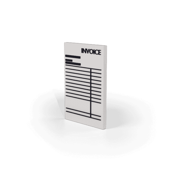 an icon of an animated invoice 