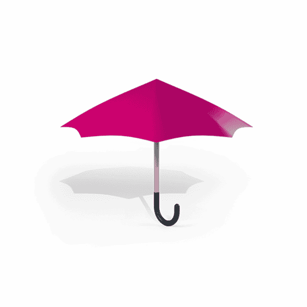 an icon of an animated pink umbrella